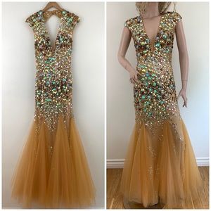 Crystal Mermaid Evening Gown